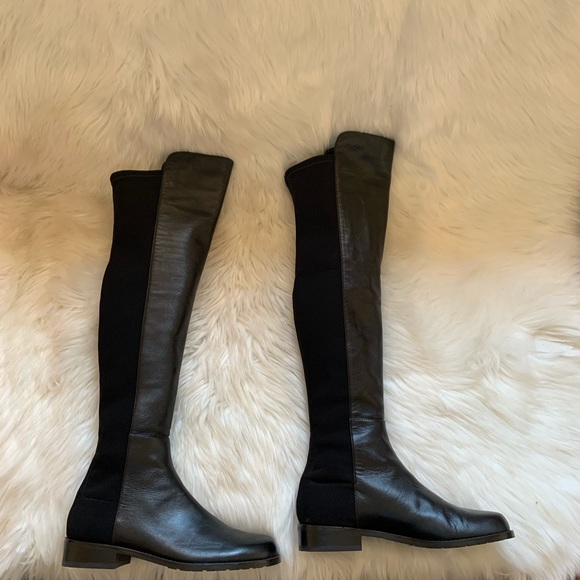 STUART WEITZMAN 50/50 Over Knee Leather Boots - Picture 3 of 8